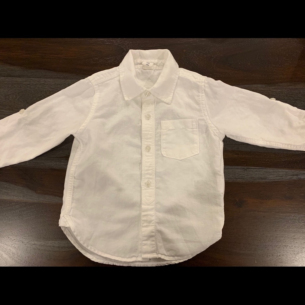 Boys 3T linen long sleeve shirt